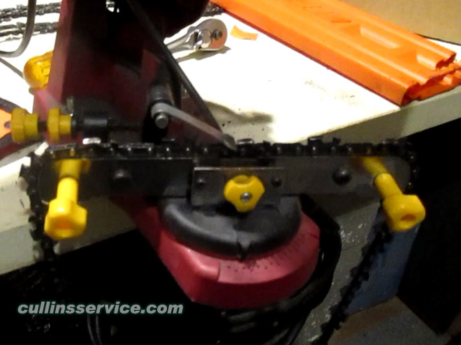 How to Sharpen a Chainsaw Insert the Chain Cullins Service