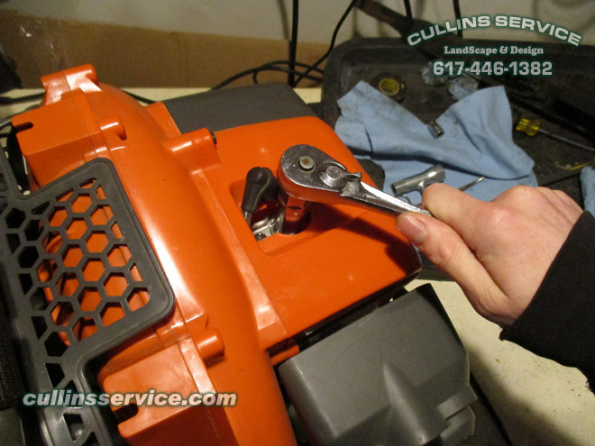 How to Tune Up A Husqvarna 150BT Backpack Leaf Blower Remove Spark Plug Cullins Service
