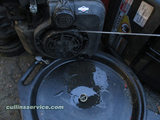 Winterize / Store Lawn Mower Drain Oil Cullins Service