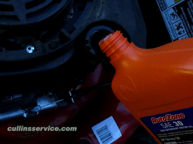 Winterize / Store Lawn Mower Fill Oil Cullins Service