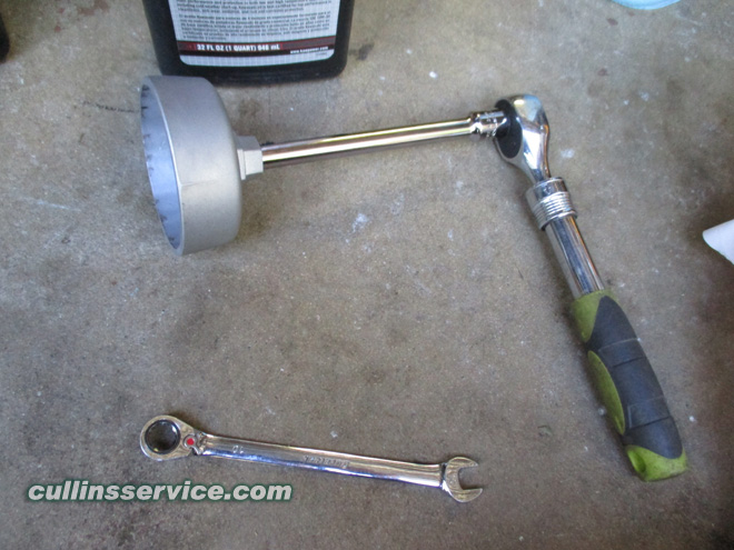 How to DIY Change oil on wright mower Get Correct Size Wrench Cullins Service