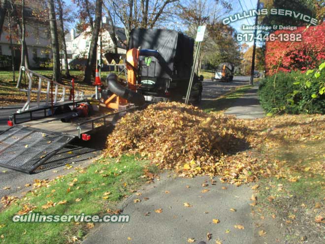 That pile of leaves are no match for our scag giant-vac.